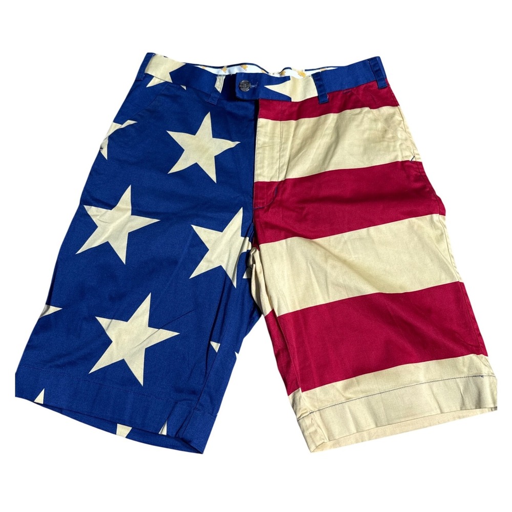 Loudmouth (Red White Blue) American Flag Golf Shorts Mens 32 Stars Stripes